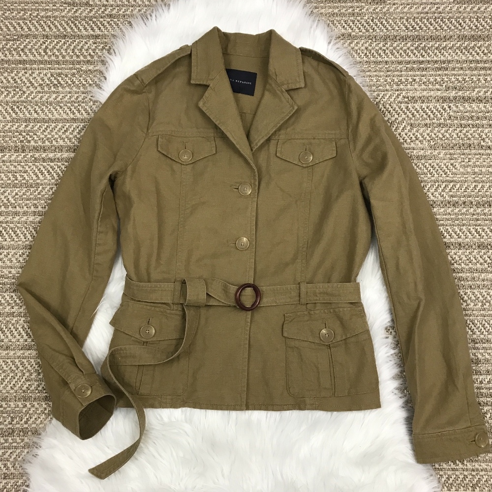 Banana Republic Linen Blend Utility Jacket - Picture 3 of 8